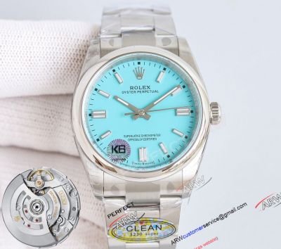 Clean Factory Rolex Oyster Perpetual Super Clone Baby Blue Dial 3230 Watches